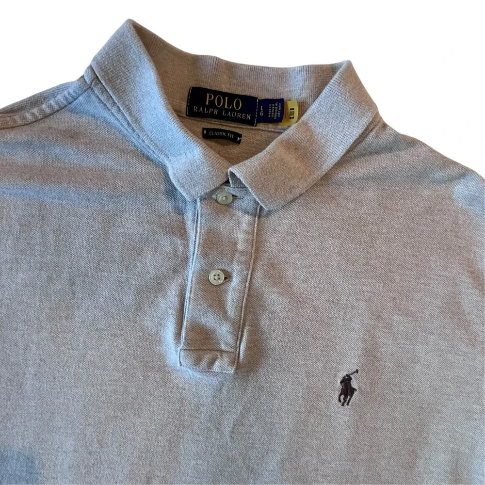 Polo Ralph Lauren Mens Classic Fit Short Sleeve Polo Shirt Tan Brown Large